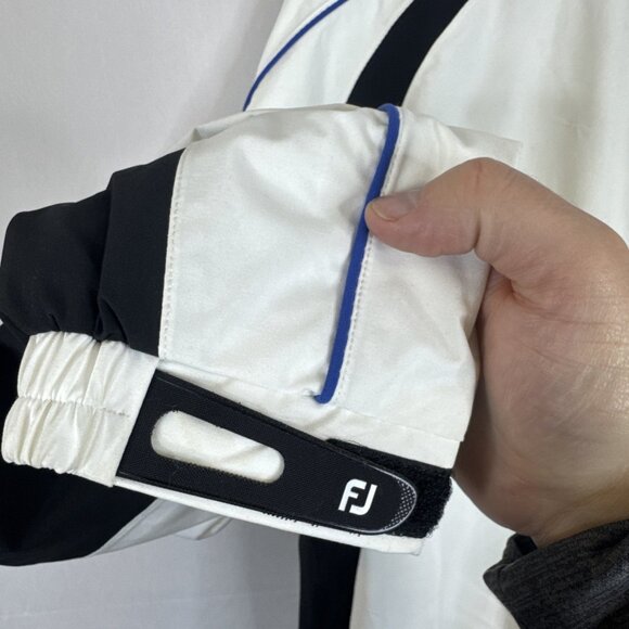 FootJoy DryJoys Tour Collection White Navy 1/4 Zip Golf Pullover XL - Picture 4 of 6